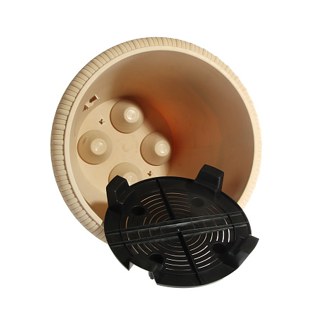 Кашпо пластм. "Жардин"20,5л d верха 400мм h330мм дрен.реш.,прикорн.вент. Зол.мрам.106-3*1/10