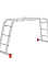 Лестница многофункциональная трансформер алюм. 4х3ступ.,общ.дл.3,48м,max нагр150кг 2320403 "НВ"*1