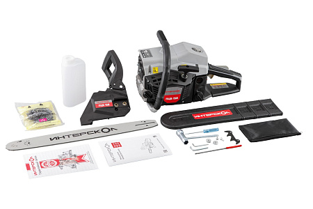 Пила цепная бензиновая 2Т 3,2л.с 58см3 шина45см цепь72зв.шаг0,325"паз1,5мм ПЦБ 158 ИНТЕРСКОЛ *1/2