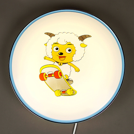 Светильник светодиодный акриловый 400мм 48W 8103/24W*2 02 BLU голубLED3р(т.и х.свет,смеш)S=10м2VERNER LIGHTING *1/10