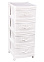 Комод пластм. 4 ящика выс.980мм, шир.480мм, гл.390мм Белый М5507 ЗПИ "Альтернатива" *1