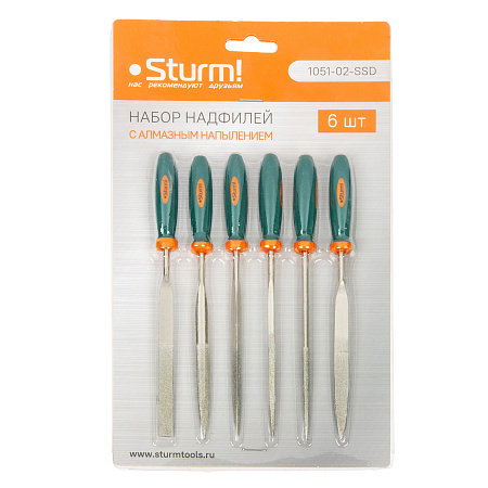 Надфиль алмазный набор 6шт STURM блистер (арт.1051-02-SSD)   *1/10