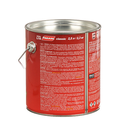Лак алкидно-уретановый паркетный глянцевый 2,5 л PARADE L-10  *1/3/144