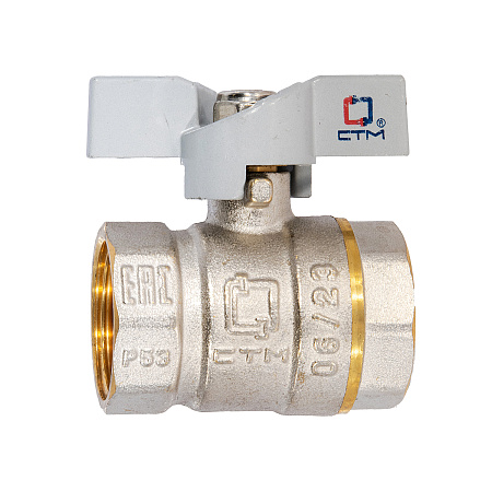 Кран шаровый 1" (Ø25) М/М бабочка СТМ (СТАНДАРТ) CWFFB001 (аналог ЗФ776) *1/10/60