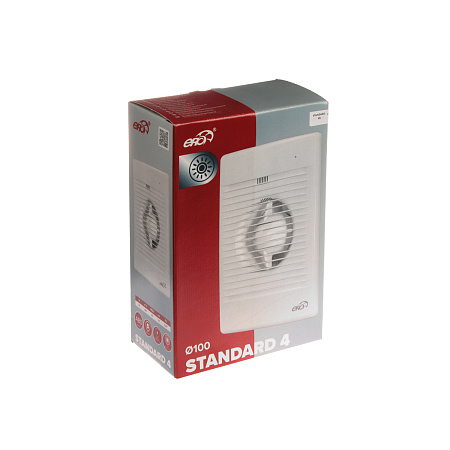 Вентилятор 100 STANDARD S-4 ERA (Ø100мм, сетка, 100 м3/ч, 180*250мм ) *1/12