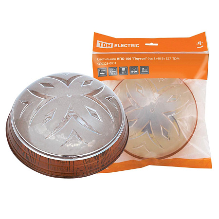 Светильник накладной 1х40Вт Е27 бук Плутон НПО106 TDM SQ0328-0031 *5/20