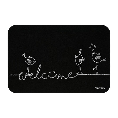 Коврик придверный "Welcome", птицы (24401) 40*60см 1*24
