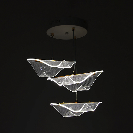 Люстра S2121/3 WT LED 3000К-6500К (h=800, d=360) б/пульта  VERNER LIGHTING *1