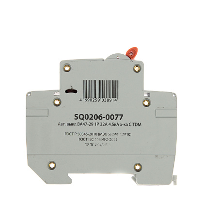 Авт.выкл. TDM ВА 47-29 32А/1П SQ0206-0077  *12/120