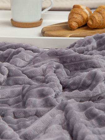 Плед 200*220см фланель кубики лёгкий сиреневый YLS FNQL DKLI3 050/2022 NC Absolute *1