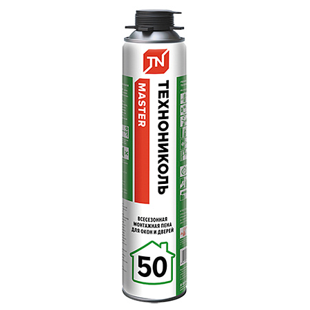 Пена монтажная профес. 1000мл/740гр всесезонная Технониколь 50 MASTER  до 50 л  *12/612