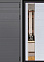 Дверь металлическая 11,5 см Новелло Графит/Белый с зеркалом 860х2050 ПРАВАЯ ДВЕРНОЙ КОНТИНЕНТ *1