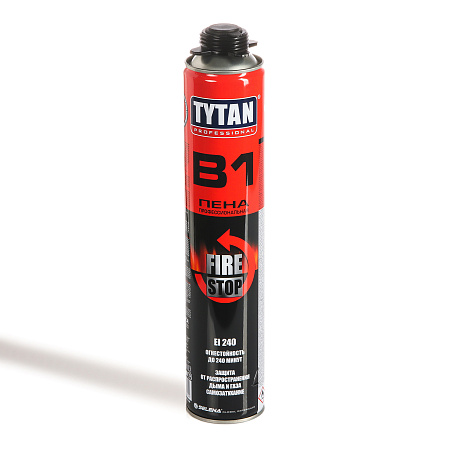 Пена монтажная профес. 1000мл/840гр огнестойкая "TYTAN В1" 17002/23268 до 37л   *1/12