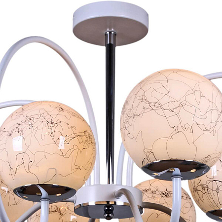 Люстра 01269-0.3-08B WH+CR Е27 8*60W S=32м2  *1