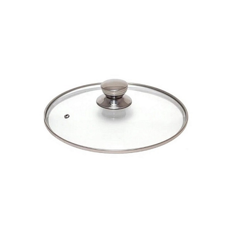 Крышка д/сковороды, кастрюли Стекл. с нерж.ободом,с пароотв. d16см Нерж.р. КС*GTL16110 N Jarko *1/7