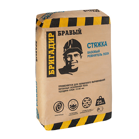 Стяжка для пола 25кг БРАВЫЙ БРИГАДИР *1/56