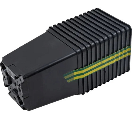 Набор горшков для рассады пластм. (0,25л *12шт) квадратный черный А5520чр (Ангора)  *1/160