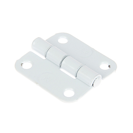 Петля накладная полимер.40мм белая (комплект 2 шт+саморезы) ДомоСтрой *1/200