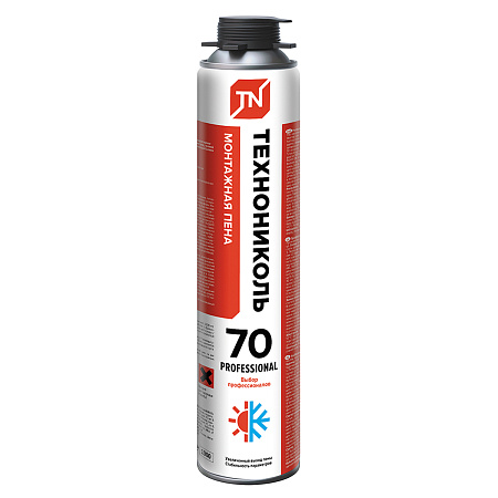 Пена монтажная профес. 1000мл/1025гр всесезонная -10С Технониколь 70 до 70л  *12/612