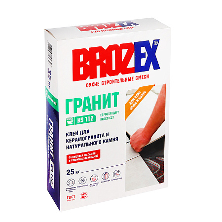 Клей для плитки KS 112 ГРАНИТ 25 кг BROZEX класс C2 T *1/56