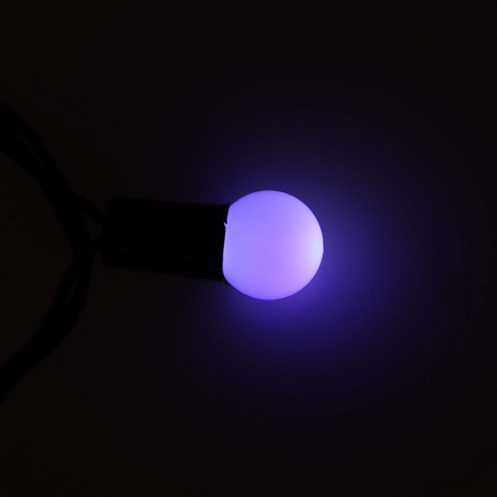 Гирлянда Нить 10м 100LED Шарики d=1,5см бел-син мигает т/нить 220V IP44 1080045 *1/50