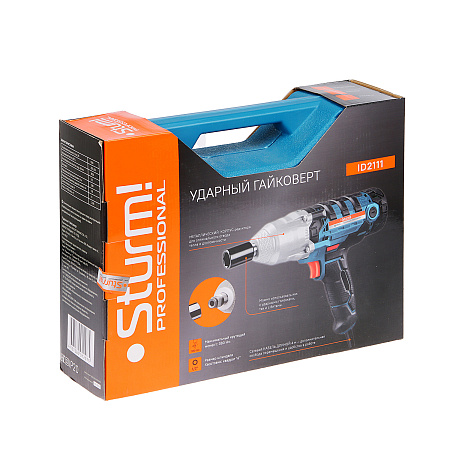 Гайковерт электрический 1000Вт 2800об/мин 380Нм реверс патрон квадрат 1/2" ID2111 STURM *1/4