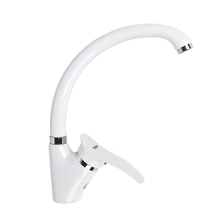 Смеситель для кухни Potato P5901-7 высокий излив (белый) *1/10