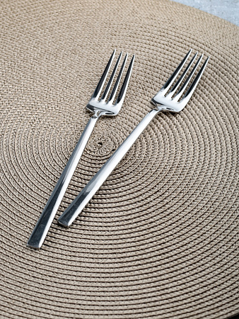 Вилка столовая нерж. "Quadro" КОМПЛЕКТ 2ШТ на подвеске DMC130 "Domenik" *1/12/72