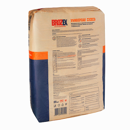 Штукатурка цементная М100 Универсал 25 кг BROZEX *1/56