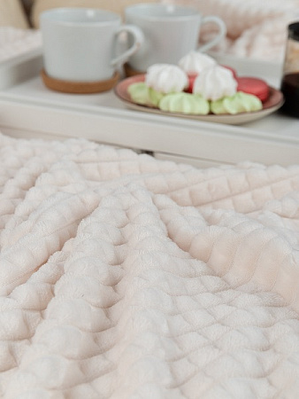 Плед 150*200см фланель жаккард кубики шампань FF FNJq ML3 002/1520 NC Absolute *1