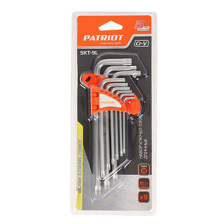 Набор ключей PATRIOT SKT-9L TORX T10-T50 длинные CRV 9шт *1