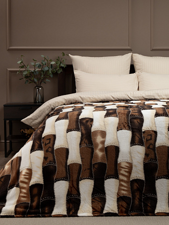 Плед 150*200см фланель бамбук коричневый TF FN F53BR a1520 Absolute *1