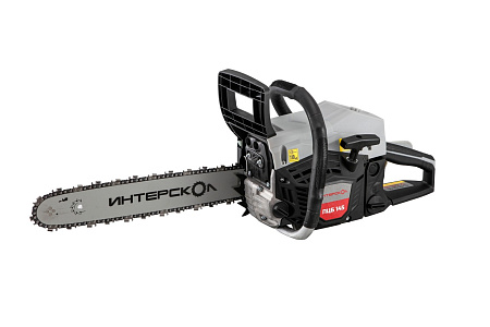 Пила цепная бензиновая 2Т 2,4л.с 45см3 шина40см цепь64зв.шаг0,325"паз1,5мм ПЦБ 145 ИНТЕРСКОЛ *1/2