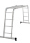 Лестница многофункциональная трансформер алюм. 4х4ступ.,общ.дл.4,33м,max нагр120кг1320404 "НВ" *1