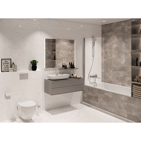 Декор Siluet белый 500*250 GT124VG Global Tile *1/7