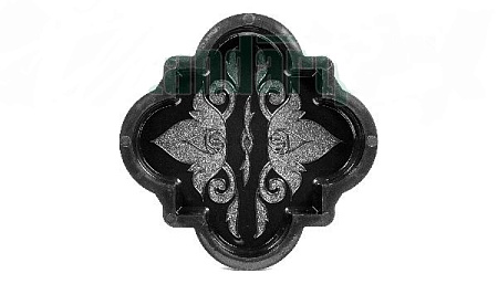 Форма для тротуарной плитки "Клевер Краковский Гладкий" малый 24х 24 х 4 см Ф11021 *10/1500