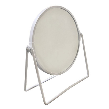 Зеркало  настольное Delphinium "BIE-0598G" d=17 см, белый *1/12
