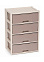 Комод пластм. "Колорит" 4 ящика выс.810мм, шир.560мм, гл.390мм Беж/св.Беж. М8759"ЗПИ"Альтернатива"*1
