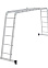 Лестница многофункциональная трансформер алюм. 4х5ступ.,общ.дл.5,4м,max нагр120кг 1320405 "НВ" *1