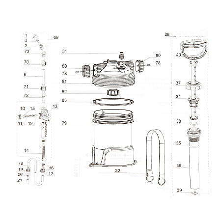 Опрыскиватель  5л помповый с удочкой "Жук"  ОП-220  *1/3