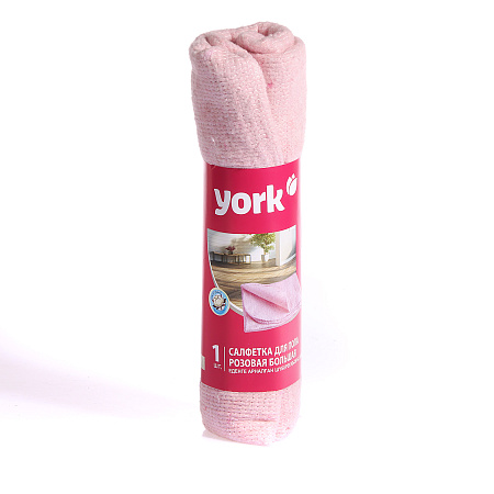 Салфетка для уборки д/пола Х/Б 60х75см Розовая 022280 "York" *1/30