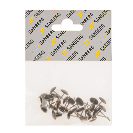 Гвозди мебельные БРОНЗА 1,2*20 (30 шт) флоу-пак "SANBERG" *10