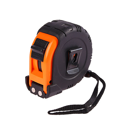 Рулетка 10м х25мм резино-пластик.корпус стальная лента фиксатор магнит арт.Ультра10М-25ММ ЦИ*1/12/48