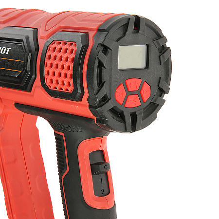 Фен строительный 2000Вт  25/25-350/25-600°С 500-300-500 л/мин 4 насадки ЖКдисплей HG220 PATRIOT*1/10