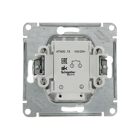Механизм выключателя "ATLAS DESIGN" 1кл. белый с подсветкой (сх.1а) 10АХ SchE ATN000113   *20