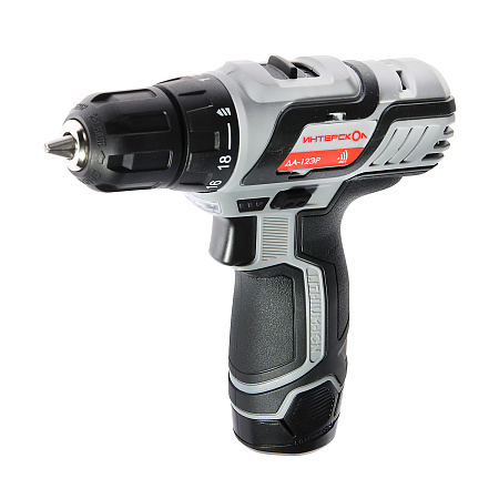 Дрель-шуруповерт 12В 2скор.0-400/0-1400об/мин 28Нм 2Ач 2аккум LI-ION ДА-12ЭР ИНТЕРСКОЛ *1/10