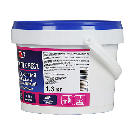 Шпатлевка акриловая для щелей и трещин безусадочная 1,3 кг  BROZEX  *12/432