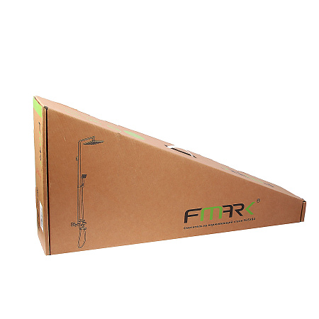 Смеситель д/ванны со стойкой для душа + ручной душ Fmark FS8145-35H черная *1