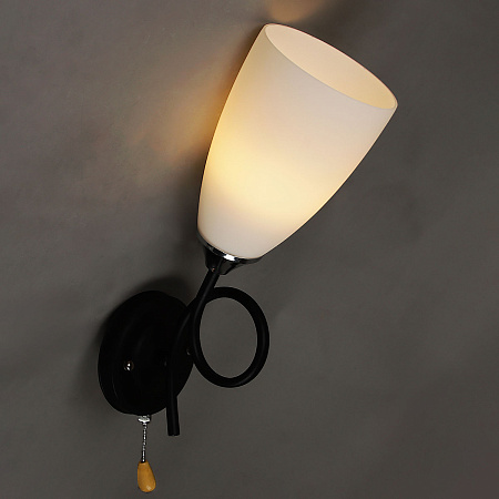 Бра N1684/1W BK+CH E27 1*40Вт (330*170*130)  VERNER LIGHTING *1