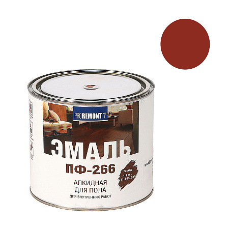 Эмаль ПФ-266 для пола желто-коричневая 1,9 кг Проремонт *1/6